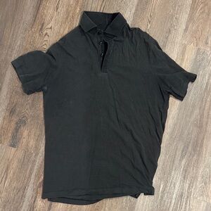 Men’s Grey & black striped polo